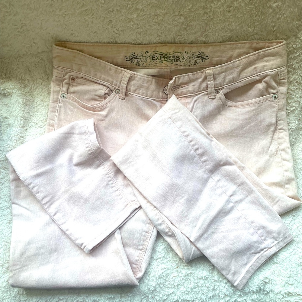 Express Jeggings, Pale Pink, Size 10